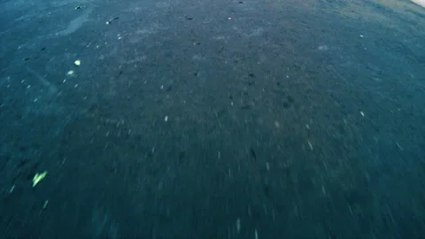Fast Low-Angle Drone Flight Over Dark Asphalt Ground Texture Stock Footage 348175413