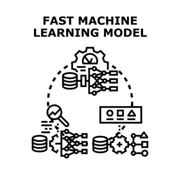 Fast machine learning modeling processing data algorithm 库存插图