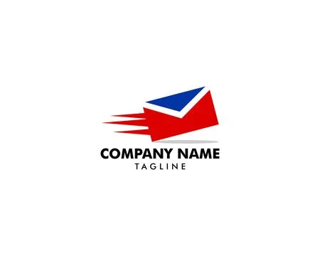 Fast Mail Creative Vector Logo Stock Illustration