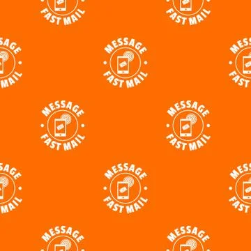 Fast mail pattern vector orange Stockillustratie