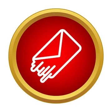 Fast mail sending speed delivery red icon Stockillustratie