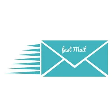 Fast mail sing, isolated on white Stock Illustration