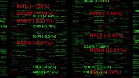 Fast Market Tickers Stock Footage 311789744