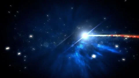 A fast meteor flying through deep space. Stock Footage 336090400