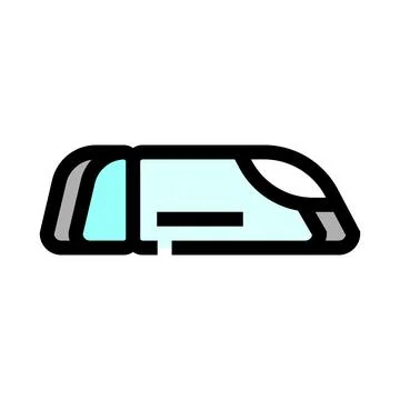 Fast modern train icon illustrating high speed travel Stock Illustration