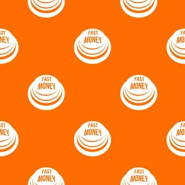 Fast money button pattern orange 스톡 일러스트
