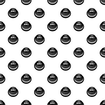 Fast money button pattern seamless Illustrazione stock