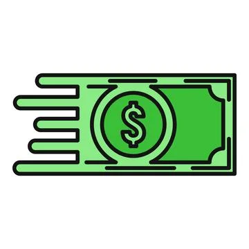 Fast money transfer icon concept showing payment speed Stock Illustration
