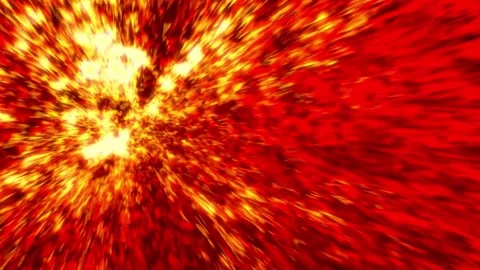Fast Motion Abstract Fire Tunnel with Glowing Particles Stock Footage 337826090