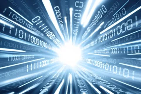 Fast motion of binary stream Stock Illustration