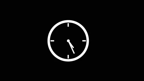 Fast motion clock icon 4k footage, 1 hours clock footage speed spinning 스톡 동영상 145619115