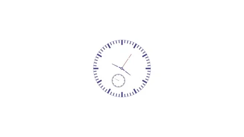 Fast Motion Clock Icon 4K White Footage Stock Footage 310646357
