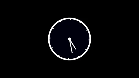 Fast Motion Clock Icon Animation – 4K Dynamic Time Visual &amp; time management Stock Footage 282577268
