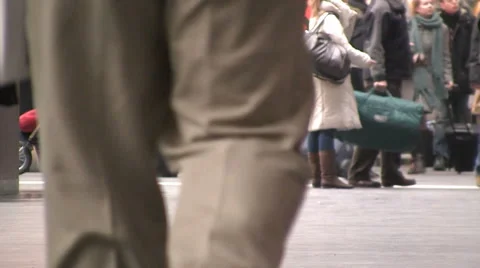 Fast motion crowd  Stock Footage 4025800