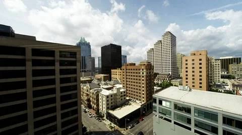 Fast motion fo Downtown Austin Stockbeeldmateriaal 41829142