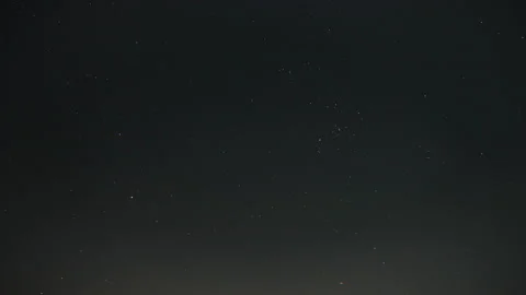 Fast motion planes flying across a starry sky Video stock 235234665