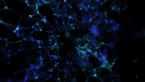 Fast motion plexus neural connections mimicking links in the human brain. Stock Footage 302790265