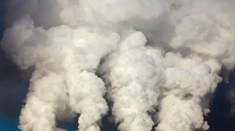 Fast motion with time lapse effect of smoke or steam on dark blue background. Stock Footage 39468481