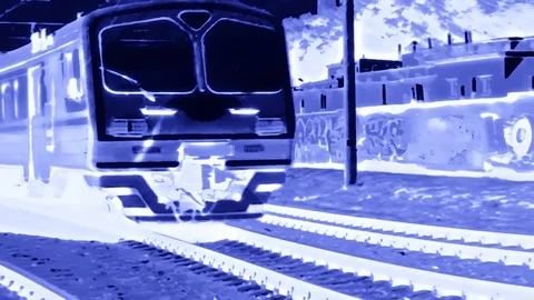 Fast Motion Of Train In Abstraction Stock Footage 101437474