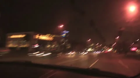 Fast Motion View of Traffic From  The Passenger Seat Video stock 19187937