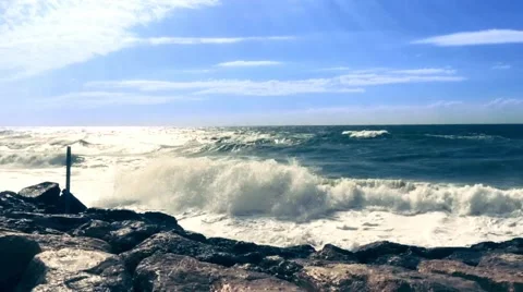 Fast Motion Waves Stock Footage 45638154