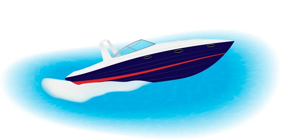 Speed boat stock vector. Illustration of contemporary - 44711962