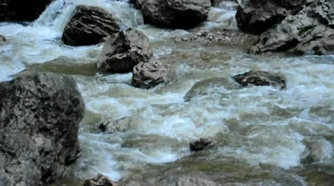 Fast mountain river Stock Footage