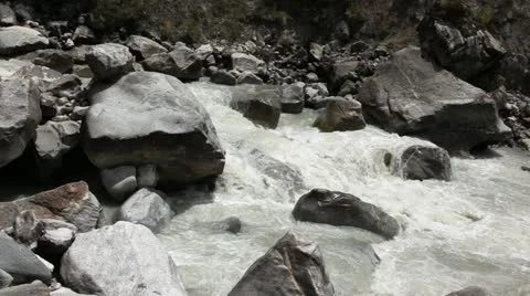 Fast mountain river Video stock 24636879