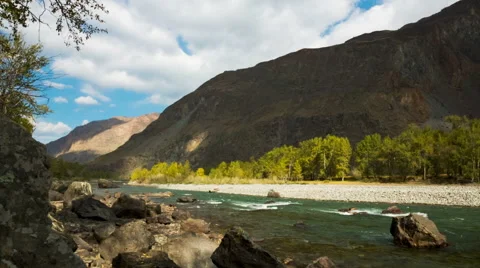 Fast mountain river Stock Footage 49410042