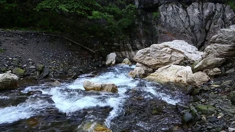 Fast mountain river Stock Footage 74102201