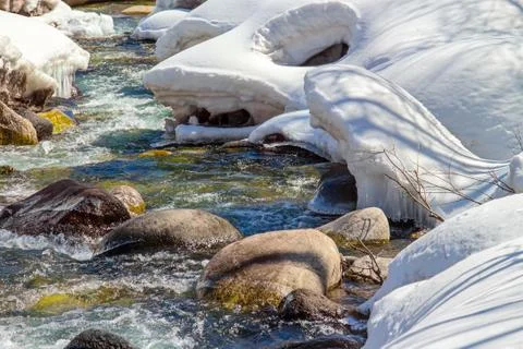 Fast mountain river Foto stock