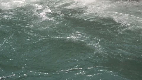 Fast mountain river in rapid flow in nature. Power of water. Stock Footage 139145302