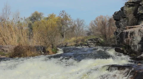 Fast mountain stream Stock Footage 37270371