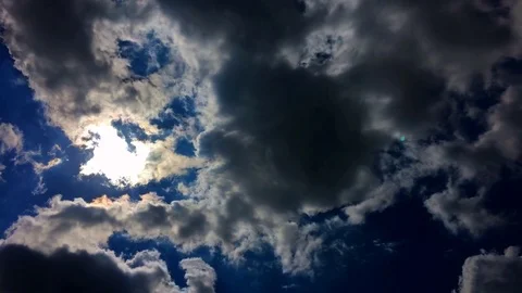 The fast movement of the cloud: Timelapse Stockbeeldmateriaal 80148783