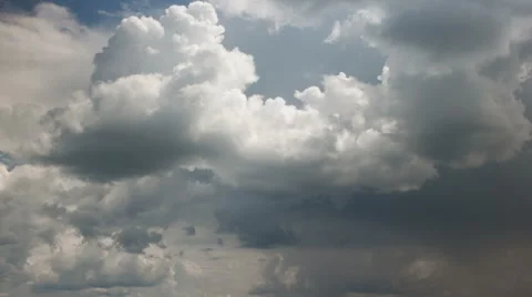 Fast movement of cumulonimbus clouds. Time laps. Stock Footage 48248712