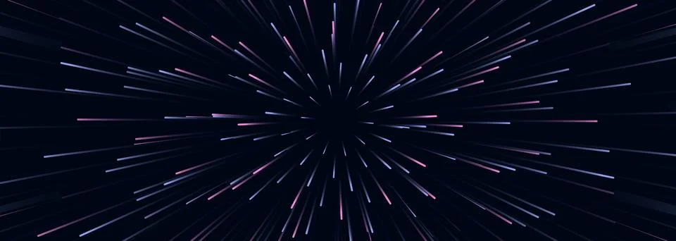 Fast movement hyper speed dark blue abstract background with blue and pink speed Stock Illustration