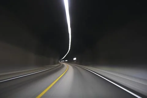 Fast movement inside the tunnel 写真素材