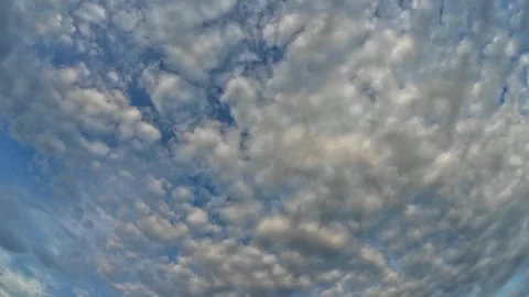 Fast Moving Altocumulus Clouds Creating a Mesmerizing Swirling Sky Pattern Stock Footage 340815696