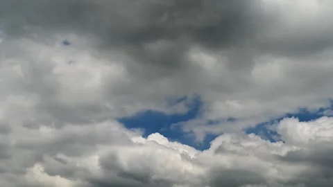 Fast Moving Altocumulus Clouds Time Lapse Over Blue Sky Stock Footage 340889507
