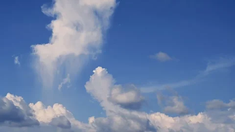 Fast Moving Altocumulus Clouds Time Lapse Over Blue Sky Stock Footage 340889838
