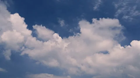 Fast Moving Altocumulus Clouds Time Lapse Over Blue Sky Stock Footage 340889930