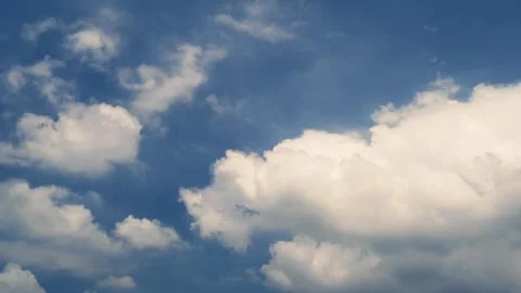 Fast Moving Altocumulus Clouds Time Lapse Over Blue Sky Stock Footage 340889981