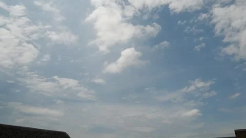 Fast Moving Altocumulus Clouds Time Lapse Over Blue Sky Stock Footage 340890554