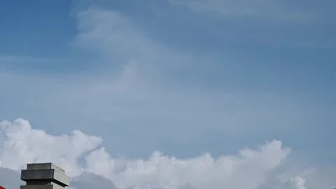 Fast Moving Altocumulus Clouds Time Lapse Over Blue Sky Stock Footage 340890733