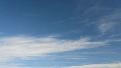 Fast Moving Altocumulus Clouds Time Lapse Over Blue Sky Stock Footage 340891033