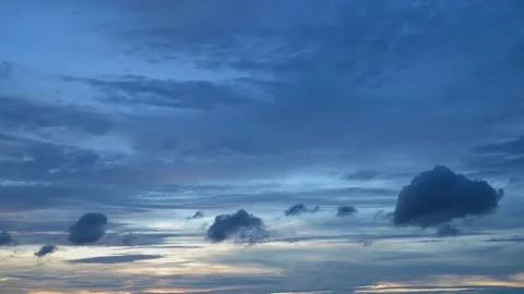 Fast Moving Altocumulus Clouds Time Lapse Over Blue Sky Stock Footage 340891163