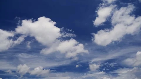 Fast Moving Altocumulus Clouds Time Lapse Over Blue Sky Stock Footage 340891320