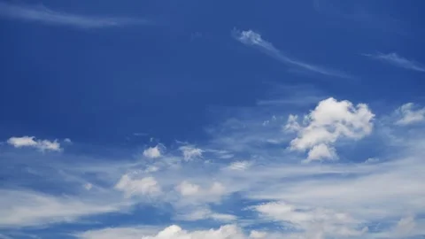 Fast Moving Altocumulus Clouds Time Lapse Over Blue Sky Stock Footage 340891339