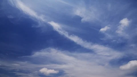 Fast Moving Altocumulus Clouds Time Lapse Over Blue Sky Stock Footage 340891352