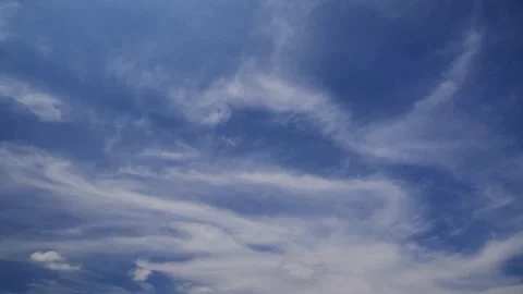 Fast Moving Altocumulus Clouds Time Lapse Over Blue Sky Stock Footage 340891377